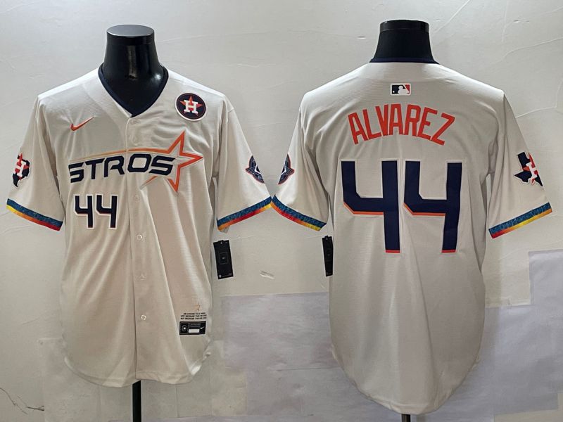 Men Houston Astros #44 Alvarez Cream Fourth generation Joint Name 2025 Nike MLB Jersey style 4155->houston astros->MLB Jersey